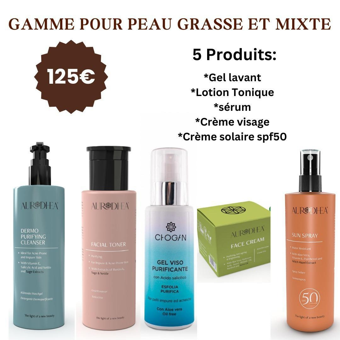 Coffret de soins pour peaux grasses et mixtes