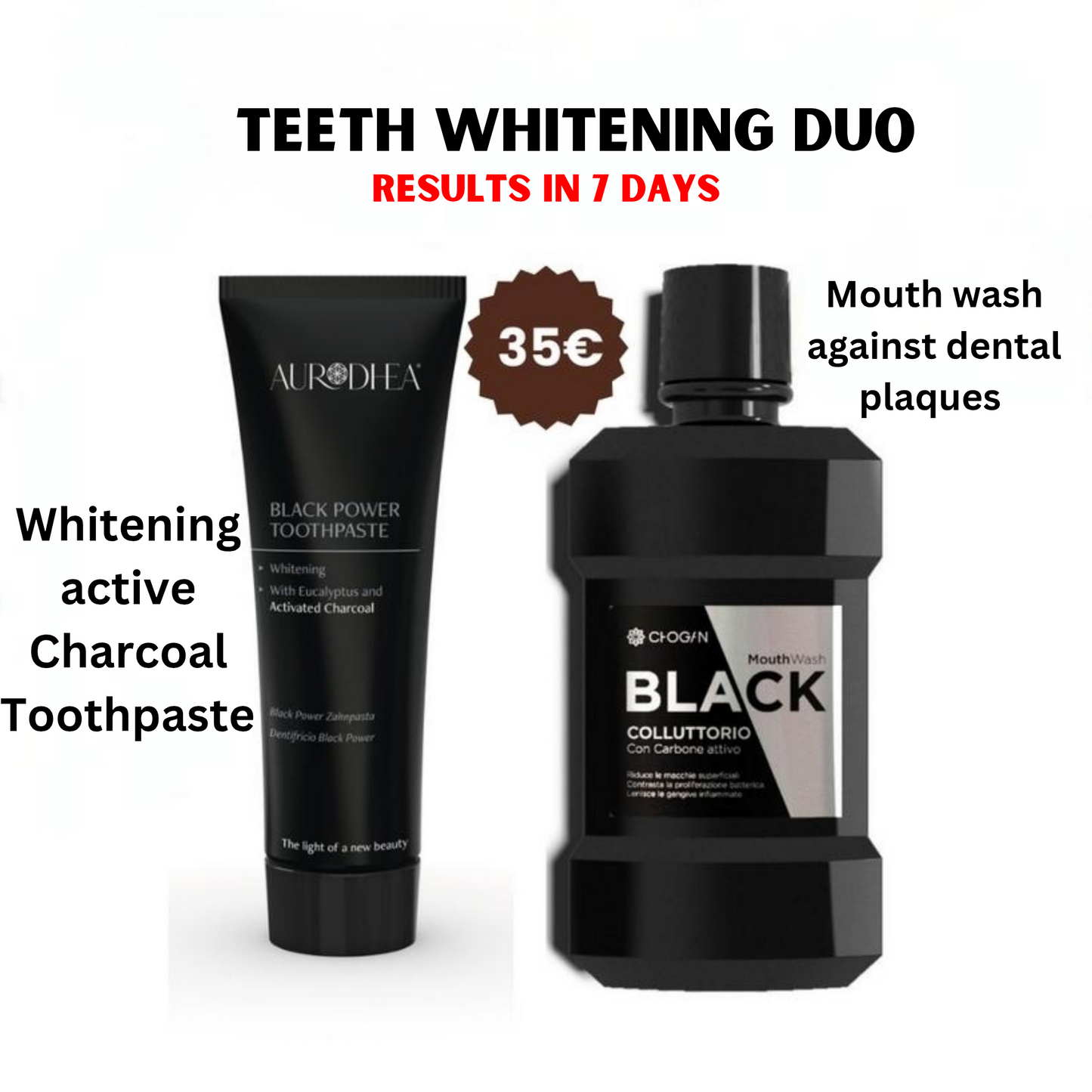 Teeth Whitening Duo with Activated Charcoal