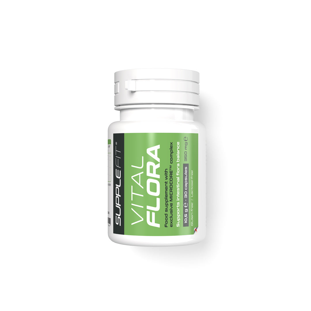 VITALFLORA  – Live Culture Food Supplement for Gut Flora & Digestive Comfort - 30 Capsules
